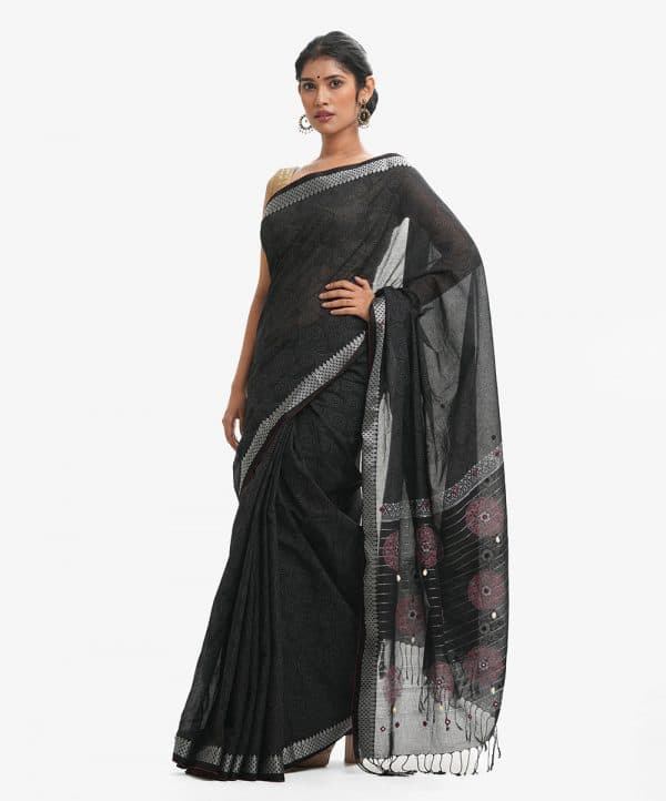 Blank Cotton Karchupi Saree