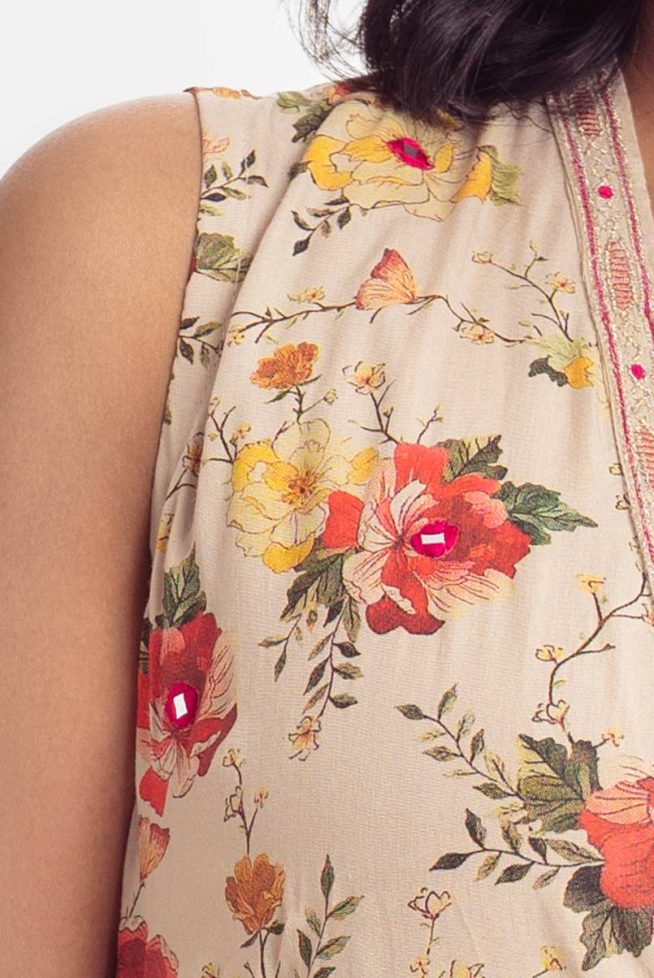 Women's Floral Printed Long Shrug