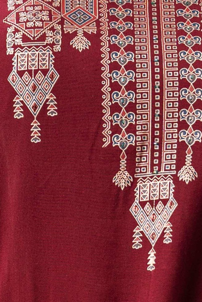 Maroon Women's Top-Bottom Set