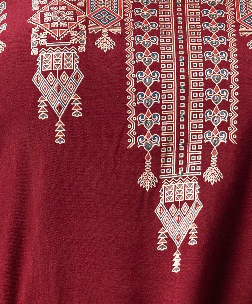 Maroon Women's Top-Bottom Set