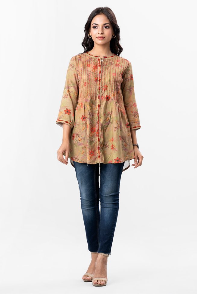 Placement Embroidery Designer Top by Nargisus