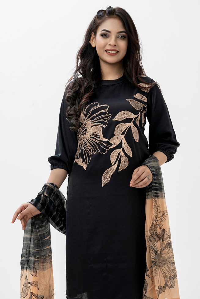 Macro Floral Designer Set with Scarf