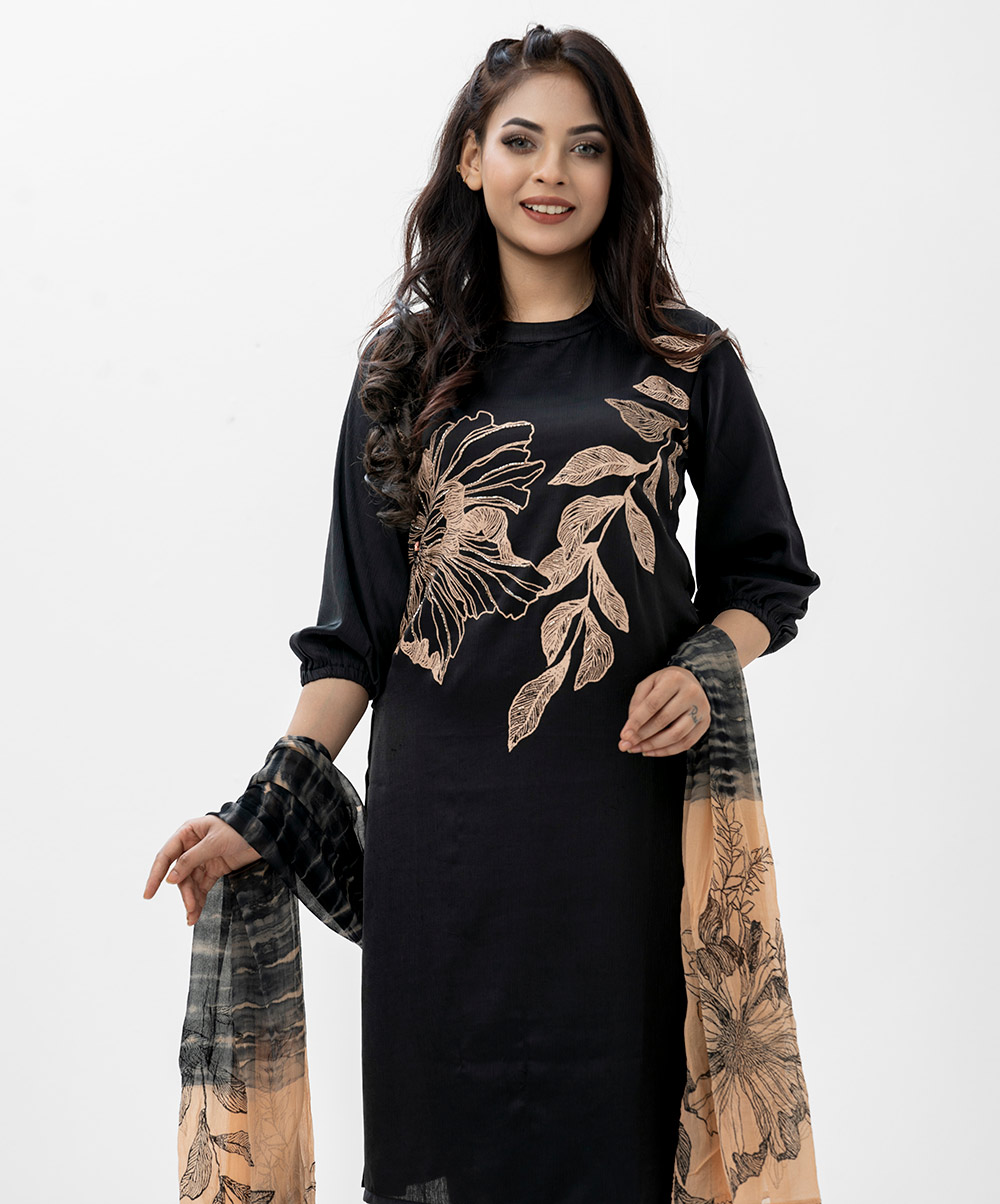 Macro Floral Designer Set with Scarf