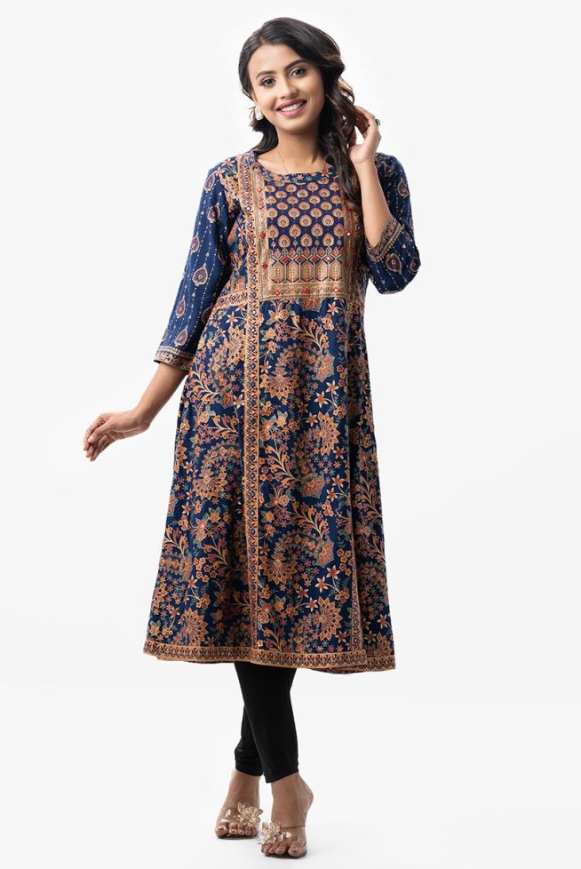 Women's Printed A-line Tunic