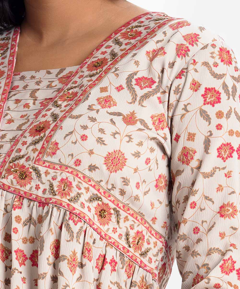Alia Cut Tunic with Folkloric Prints