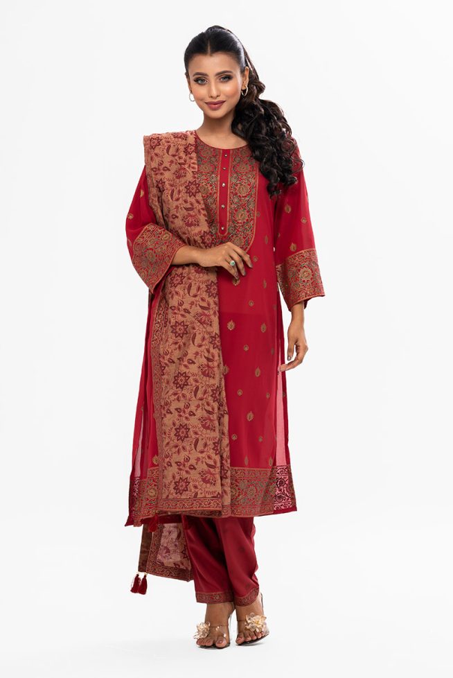 Sheath Style Salwar Kameez with Dupatta set
