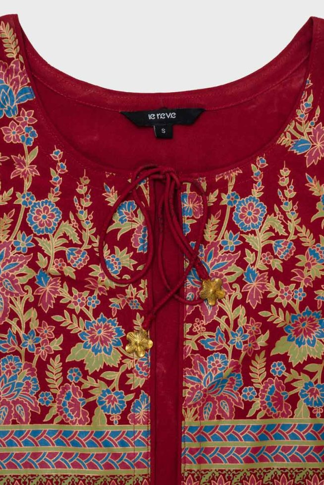 Flower Printed Long Shrug