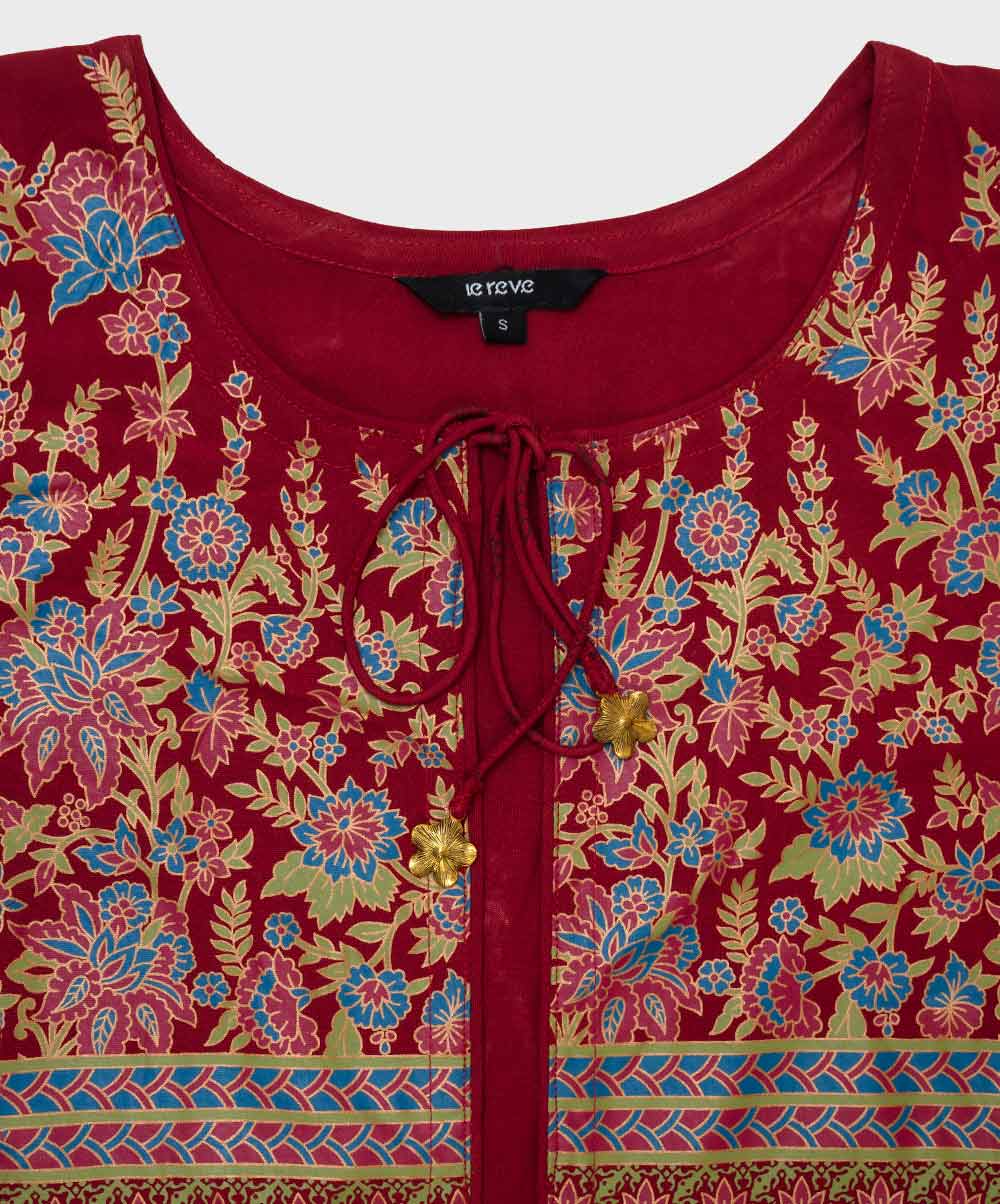 Flower Printed Long Shrug