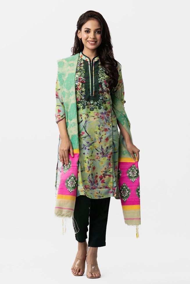 Bloomingdale Printed Salwar Kameez with Dupatta