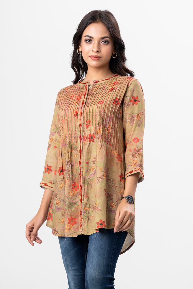 Placement Embroidery Designer Top by Nargisus