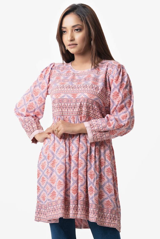 Bohemian Printed Flared Tunic