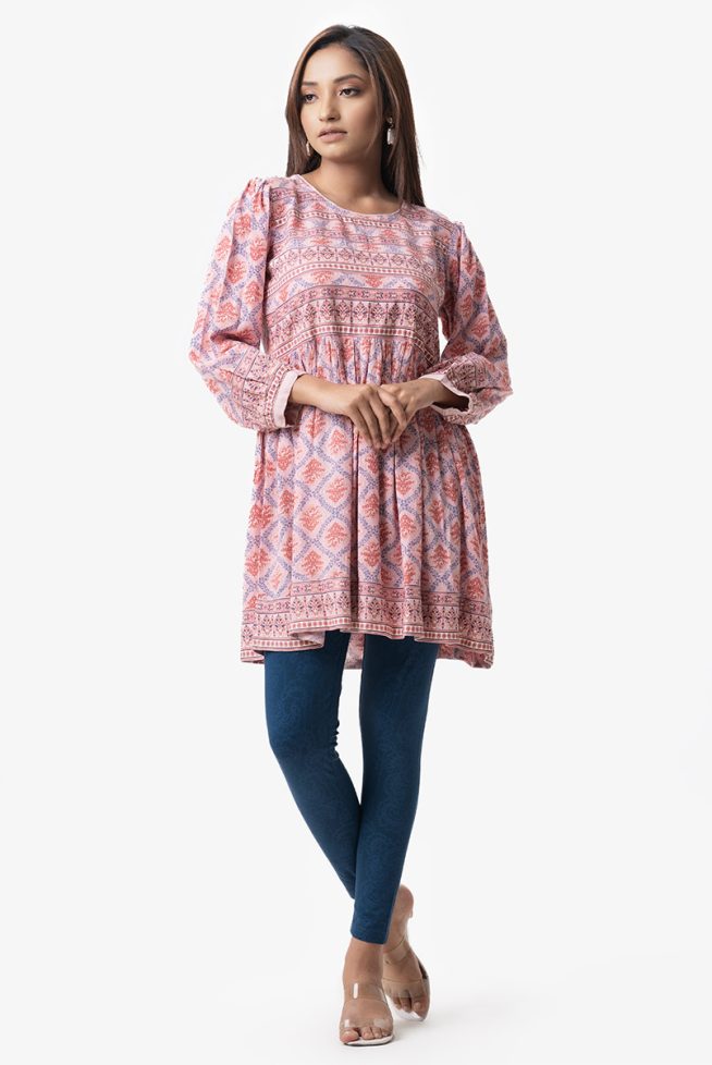 Bohemian Printed Flared Tunic