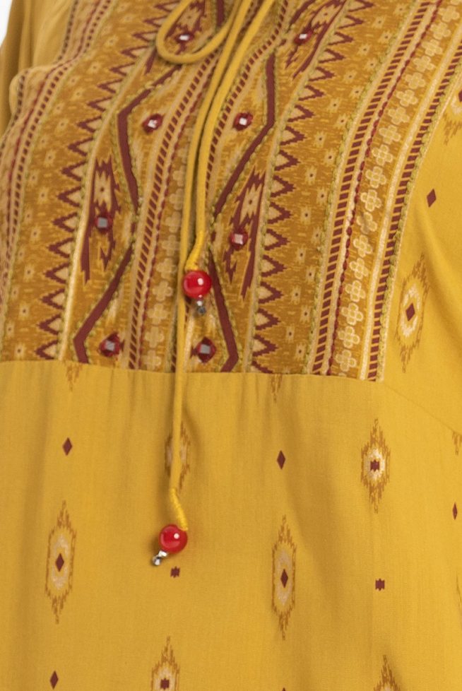 Women's Mustard A-Line Top