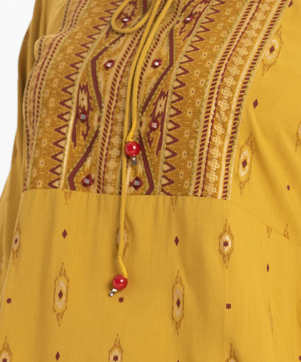 Women's Mustard A-Line Top