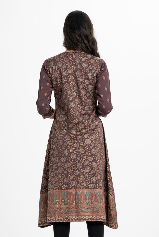 Maroon Combo Tunic with Shrug