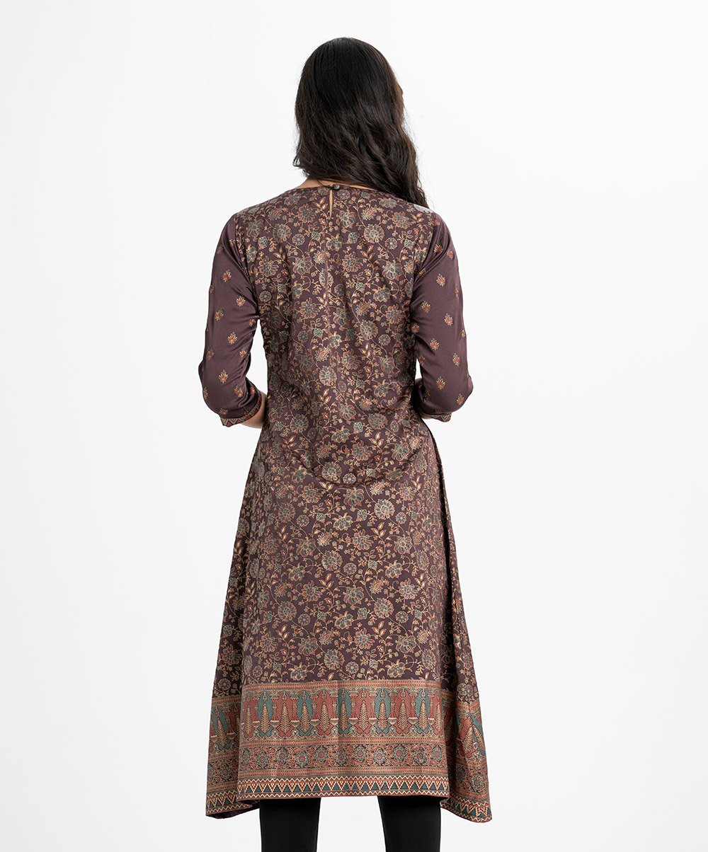 Maroon Combo Tunic with Shrug