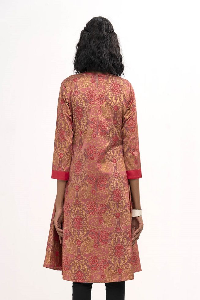 Peach Crepe rock Style Tunic