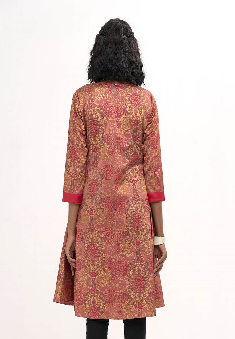 Peach Crepe rock Style Tunic