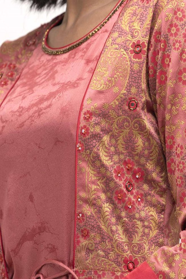 Peach Crepe rock Style Tunic