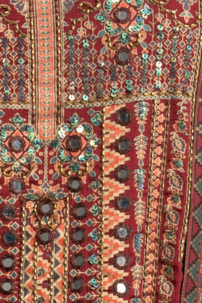 Maroon Combo Tunic with Shrug