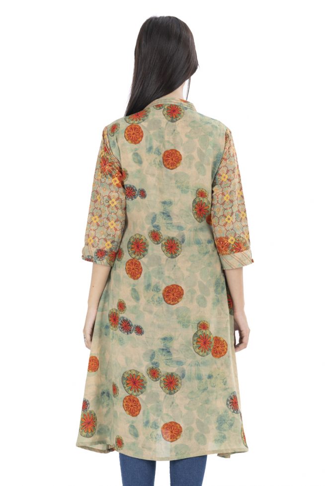 Multi-Color Georgette Shirt Style Tunic