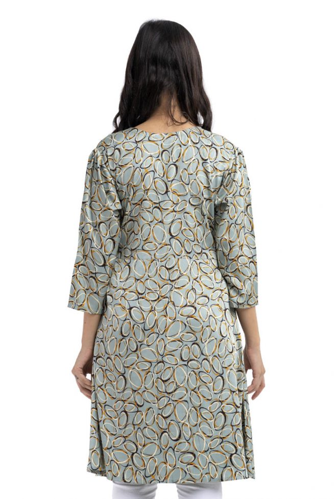 Mint Polyester Pattern Tunic