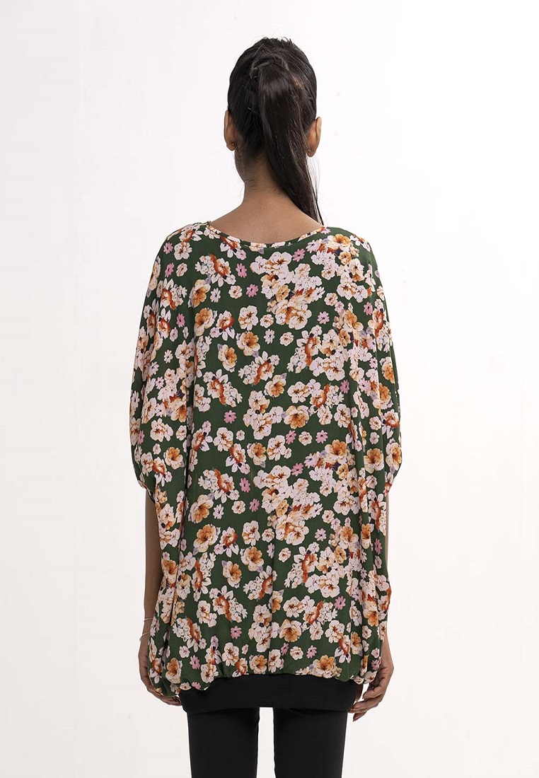 Dark Olive Pattern Tops