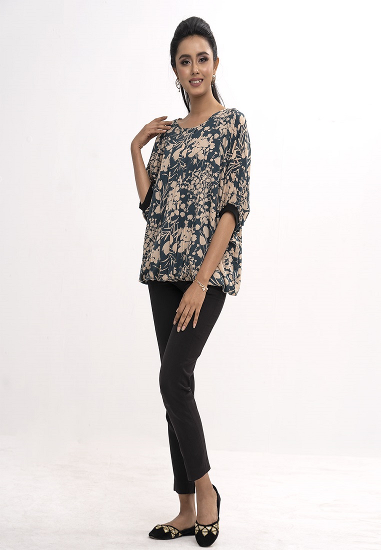 Blue Regular fit Pattern Tops