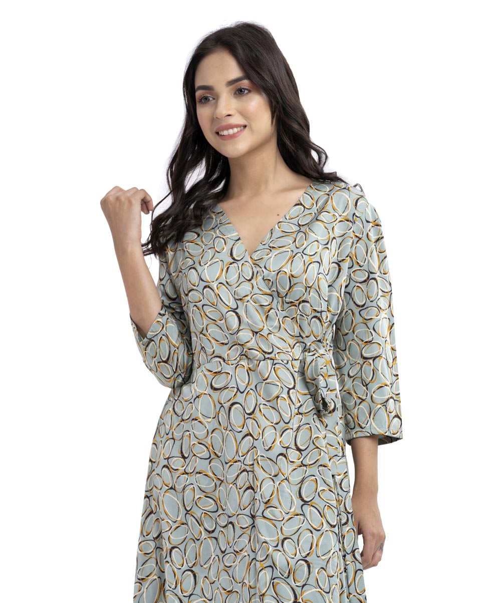 Mint Polyester Pattern Tunic