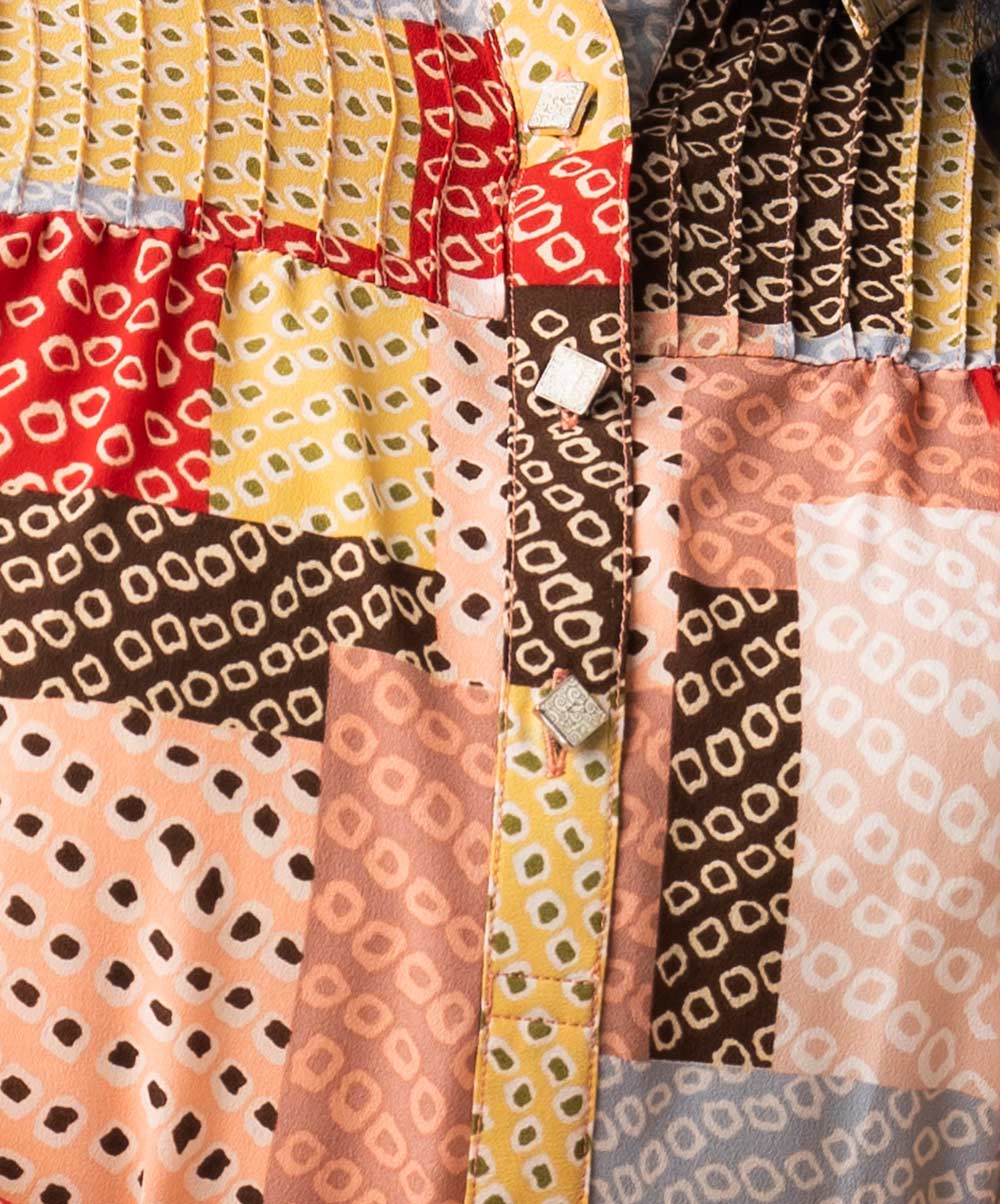 Women's Hi-Low Patch Printed Styled Shirt