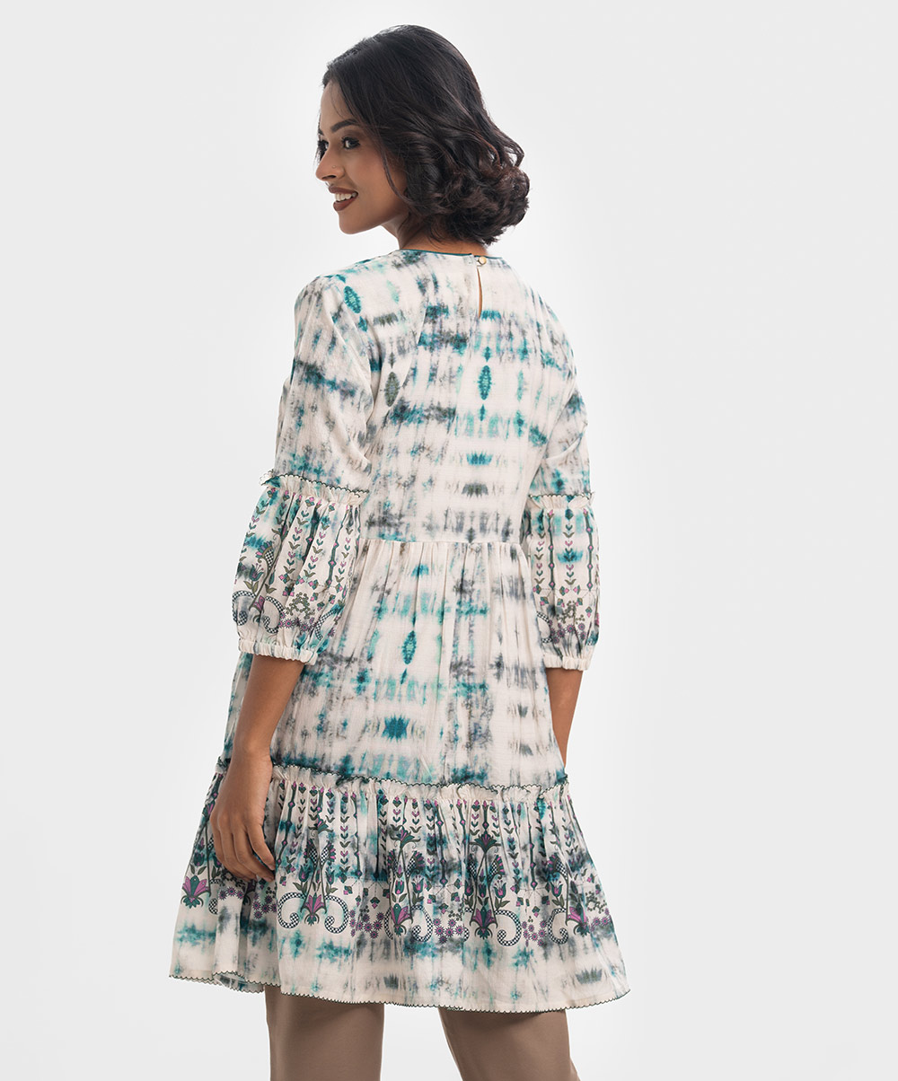 Green Handcrafted A-Line Tunic