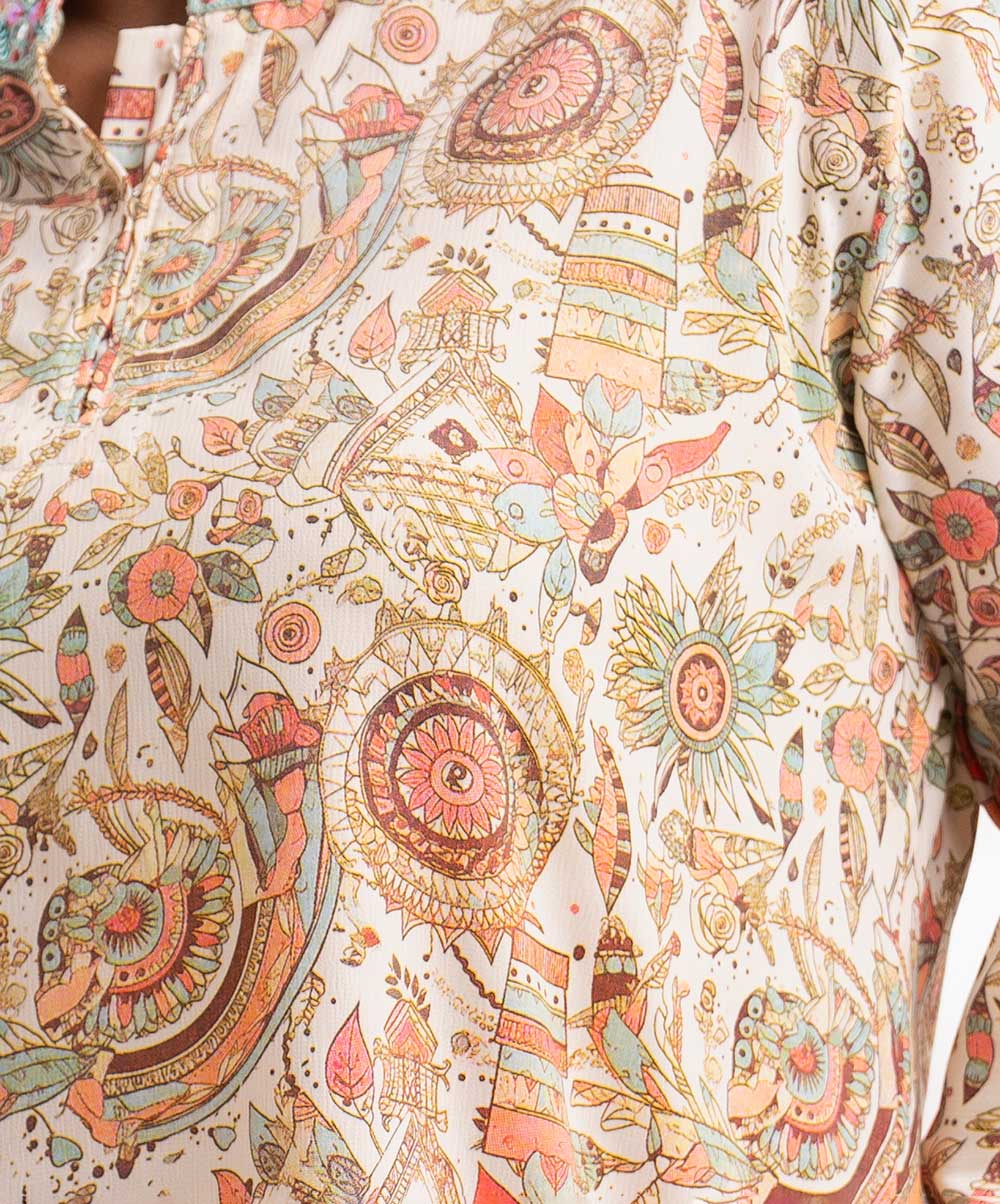 Multi-color Women’s Printed Tunic