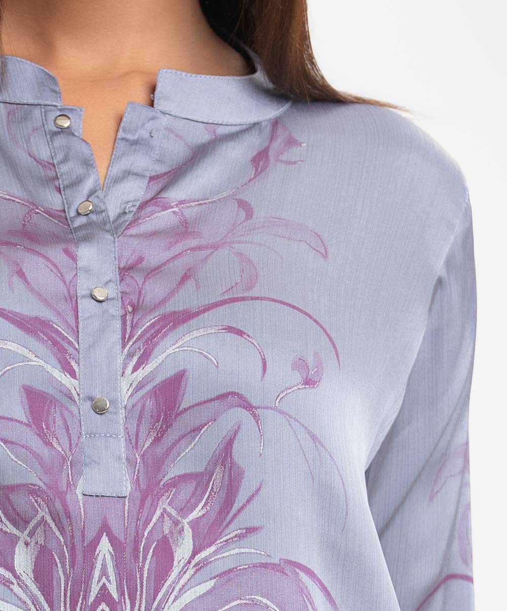 Purple Georgette Short Tunic