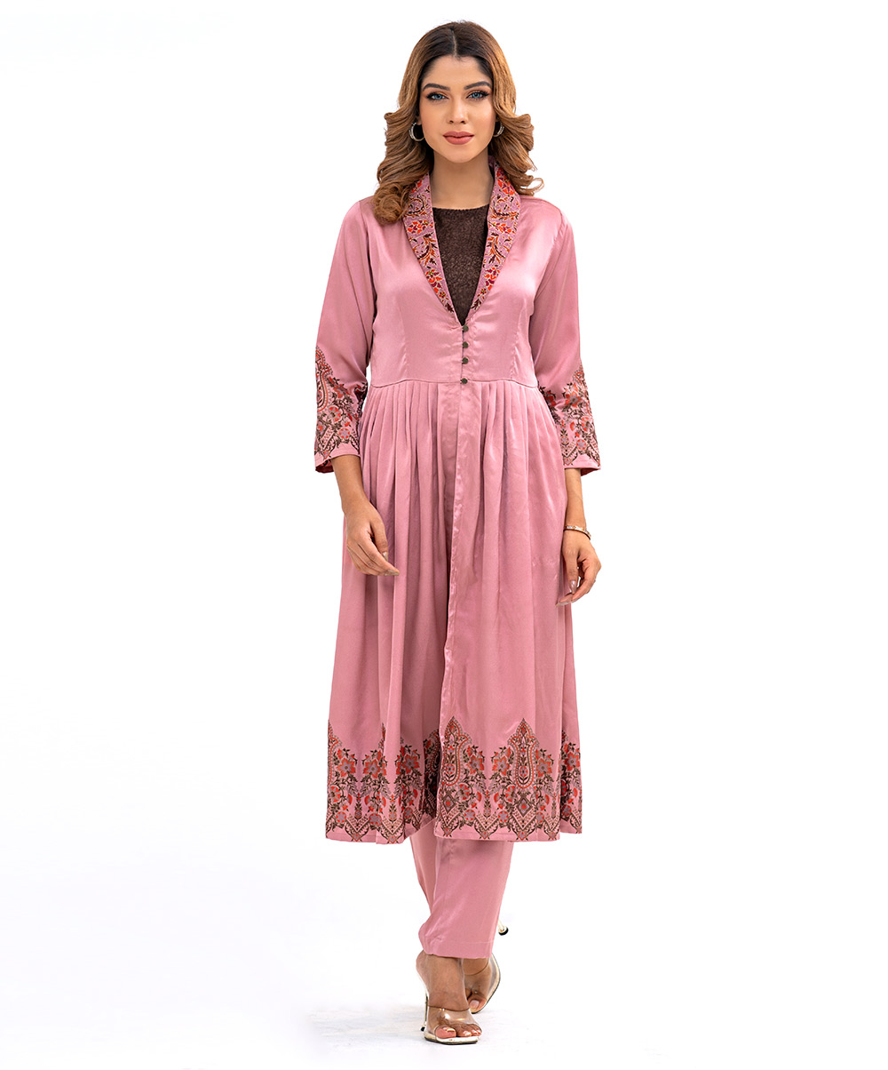 Dusty Pink Crepe Salwar Kameez