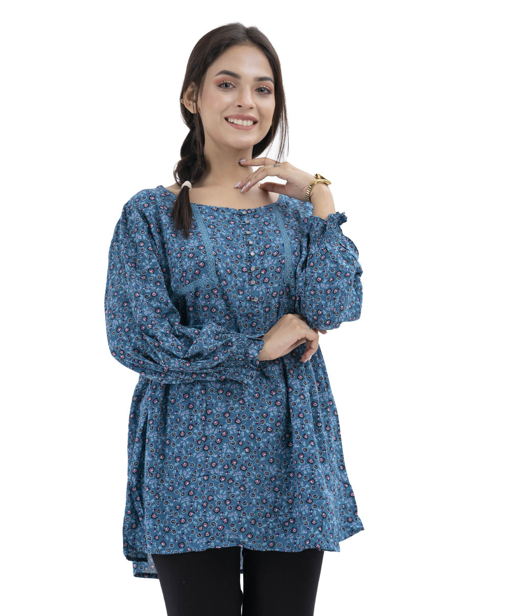 Blue Cotton Short Tunic