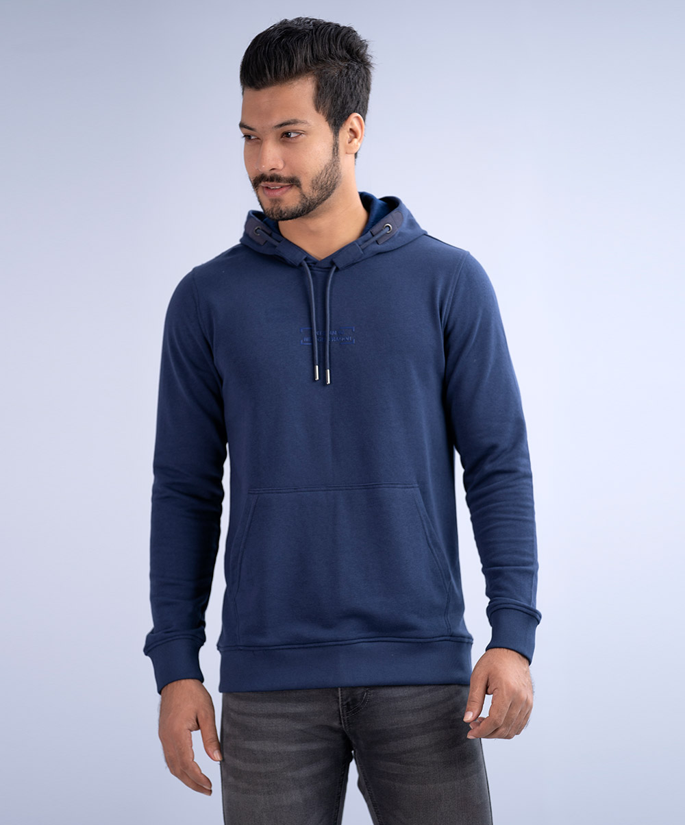 Navy Blue Hoodie Sweatshirt