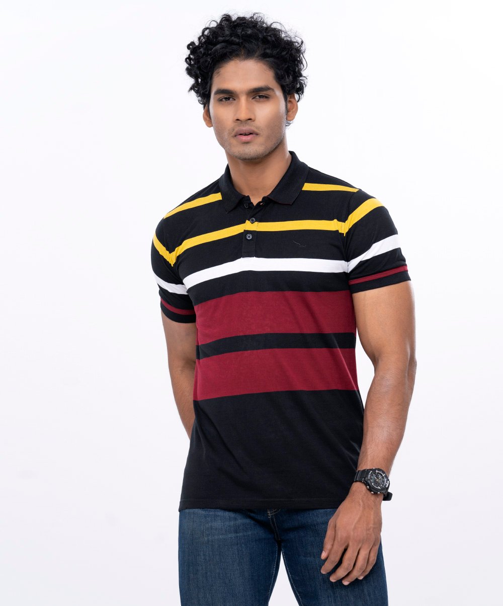 Black Short Sleeved Polo