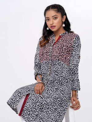 Black and White Georgette Shirt