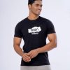 Black Cotton Short Sleeve T-Shirt