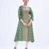 Green Georgette Long Tunic