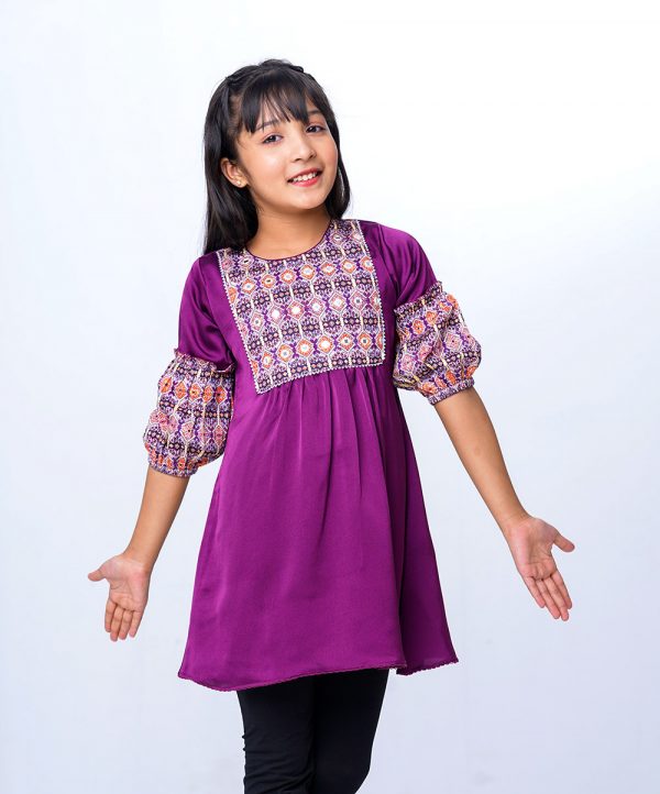 Purple Crepe Tunic