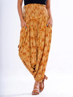 Brown Viscose Harem Pants