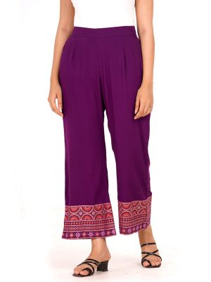 Purple Viscose Palazzo