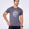 Gray Cotton Short Sleeve T-Shirt