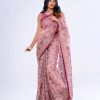 Pink Exclusive Muslin Saree