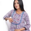 White Viscose A-line Tunic