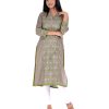 Gray Textured Silk-Blend Kameez