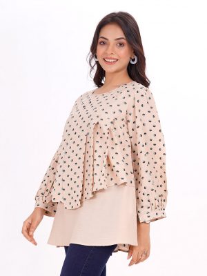 Peach Georgette Short Tunic