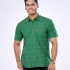 Green Cotton Short sleeve Comfort Shirt