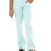 Mint Green woven long Pants in Twill fabric. Five pockets, button fastening on the front & zipper fly.